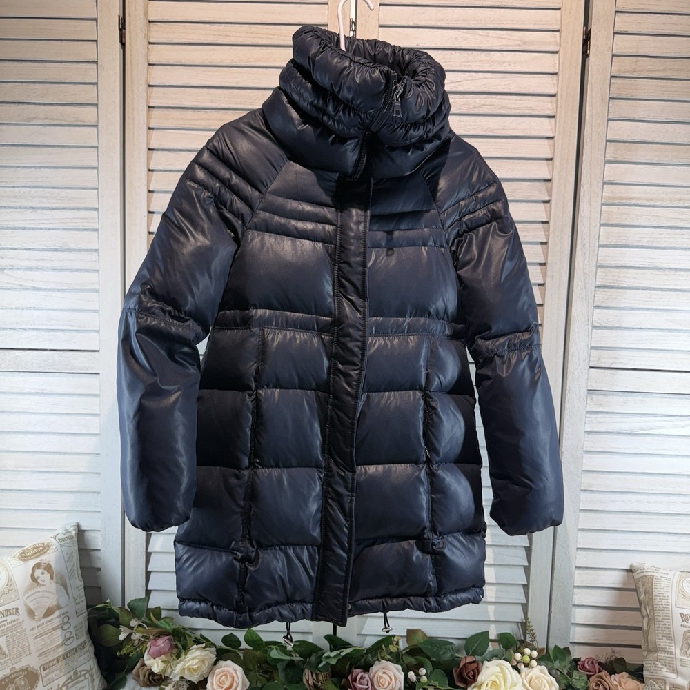 Zara Long Puffer Jacket - Water Proof - Down And Feather Filling - Women Sz S